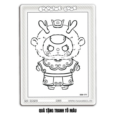 Xếp hình A4 -30 mảnh ghép Tia Sáng: 030-171-Baby three - Cáo tặng tranh tô màu