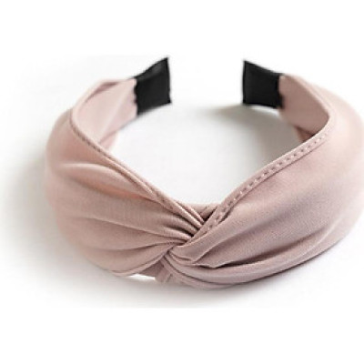 Bờm cài tóc bản to 1 mầu sang trọng mẫu mới thanh lịch - BN96.1 Hồng nhạt