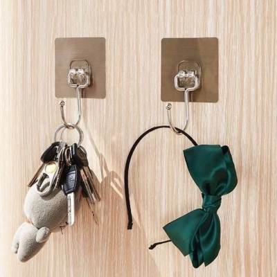 SET Móc Dán Tường INOX 304 Chịu Lực 5kg, Móc Dán Chịu Lực Loại Tốt, Tiện Dụng Gia Đình Và Văn Phòng. TakyHome 2214set