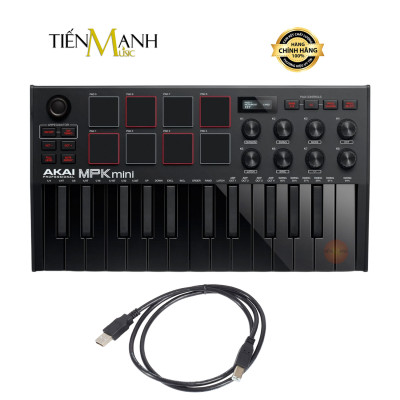 Akai MPK Mini MK3 - Midi Compact Keyboard Controller Bàn Phím Sáng Tác Sản Xuất Âm Nhạc Producer Hàng Chính Hãng - Kèm Móng Gẩy DreamMaker