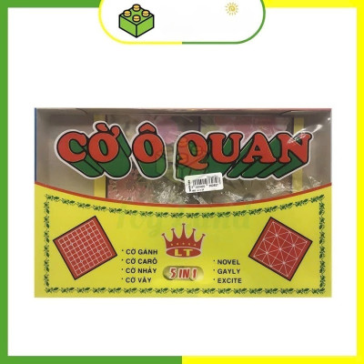 Cờ Ô Quan Hộp Giấy Lớn 5 Trong 1 - Cờ Ô Quan - Cờ Gánh - Cờ Caro - Cờ Vây - Cờ Nhảy Trò Chơi Trí Tuệ