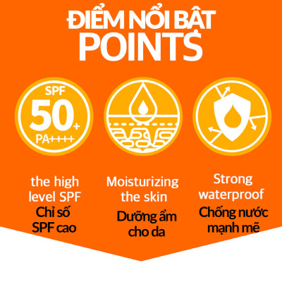 Kem chống nắng Hàn Quốc W.SKIN TRIPLE CARE SUN CREAM SPF50+/ PA++++ (60ml) mỏng nhẹ, không gây bết dính, không để lại vệt trắng {Có tem phụ nhập khẩu chính ngạch}