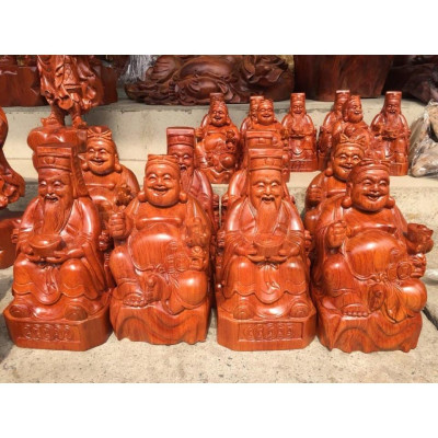 Tượng thần tài thổ địa gỗ hương 30cm hàng nguyên khối