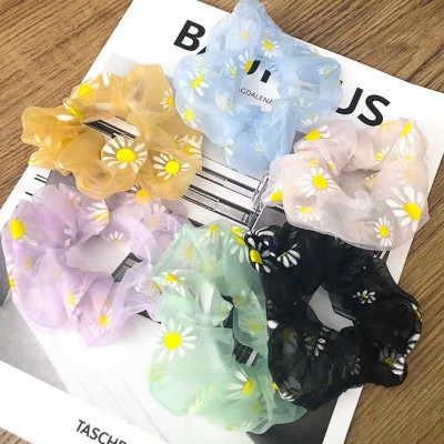 Sét 2 dây buộc tóc in cúc họa mi HD49 giao mầu ngẫu nhiên