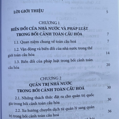 Nhà Nước Và Pháp Luật Trong Bối Cảnh Toàn Cầu Hoá 