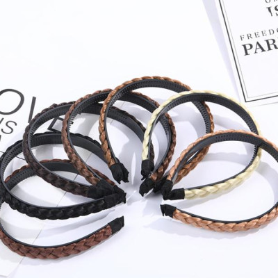 Bờm tóc nam nữ unisex kiểu giả tóc tết dễ thương BN97 mẫu mới - Nâu đen S4