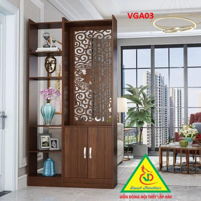 KỆ VÁCH NGĂN PHÒNG KHÁCH , NHÀ BẾP ( 1 VÁCH 1 KỆ) VGA05 - Nội thất lắp ráp Viendong Adv