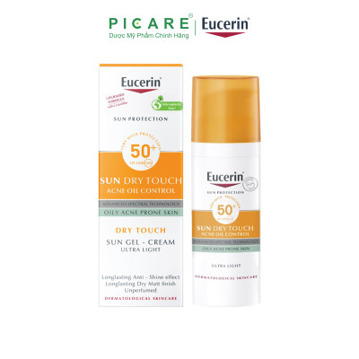 Gel Chống Nắng Cho Da Nhờn Mụn Eucerin Sun Gel-Cream Dry Touch Oil Control SPF50+ (50ml)