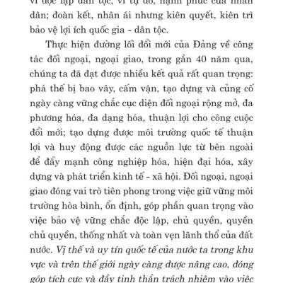 Kế thừa, phát huy truyền thống dân tộc, tư tưởng ngoại giao Hồ Chí Minh, quyết tâm xây dựng và phát triển nền đối ngoại, ngoại giao toàn diện, hiện đại, mang đậm bản sắc "cây tre Việt Nam