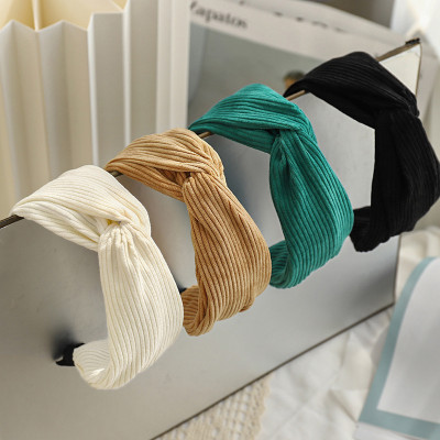 Băng đô cài tóc bảng bự màu trơn phong cách Hàn Quốc