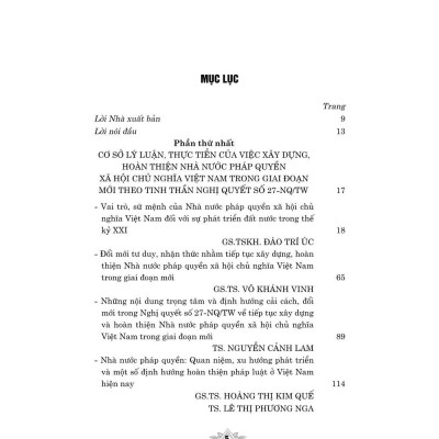 Xây dựng, hoàn thiện nhà nước pháp quyền xã hội chủ nghĩa Việt Nam. Giai đoạn mới, yêu cầu mới - bản in 2024