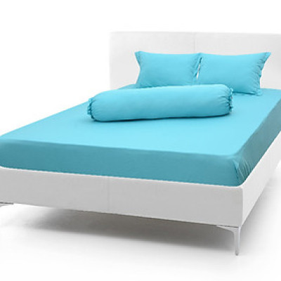 Bộ Drap gối  Thun Hàn Quốc 4 món { drap và 3 áo gối}