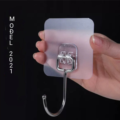 Móc dán nhựa inox siêu dính dán tường treo đồ dùng nhà bếp phòng tắm bàn làm việc, trang trí decor nhà cửa - 5 móc - 10 móc