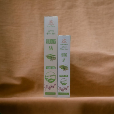 Hộp 100 nén hương Sả dài 38cm -Không sử dụng hóa chất, ít khói, mùi hương dịu nhẹ