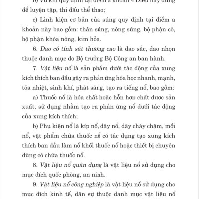 Luật quản lý, sử dụng v.ũ k.h.í vật liệu n.ổ và công cụ hỗ trợ năm 2024 - bản in 2024