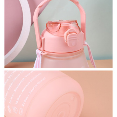 Bình đựng nước 1.2 lít có vạch chia báo giờ uống nước Tặng kèm stiker ngộ nghĩnh dễ thương