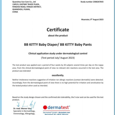 [S64]Tã/Bỉm Dán  BB KITTY SENSITIVE dành cho da Nhạy Cảm size S 64 miếng/ 04 - 08 kg mẫu mới