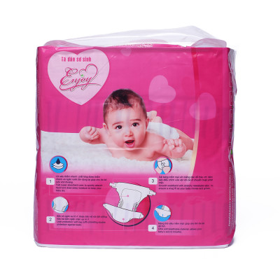 Tã dán sơ sinh Enjoy size S, M, L cho bé từ 4-25kg, mềm mại, thấm hút, chuẩn chất lượng Châu Âu