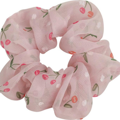 Sét 2 dây buộc tóc voan cherry Scrunchies tinh tế vòng lớn HD43 (Giao mầu ngẫu nhiên)