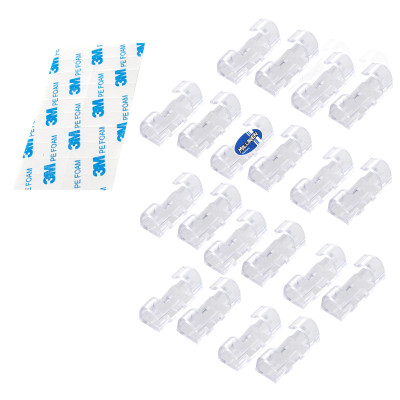Bộ 20 Kẹp Giữ Dây Điện, Dây Cáp Nhỏ Trong Suốt  Milliken NL-3114