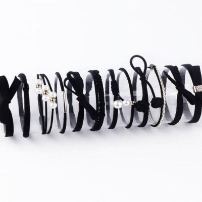 Hộp 12 Chun Buộc Tóc Hàn Quốc Sang Trọng