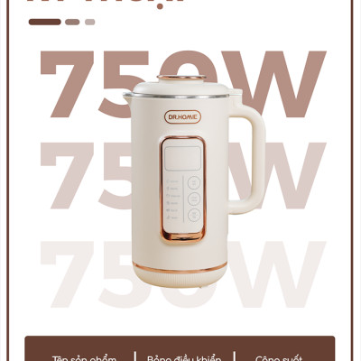[Hàng Chính Hãng] Máy Làm Sữa Hạt DrHomie AN60 - Phiên Bản Chống Khê, Chống Trào Hàng Đầu Việt Nam - Bảo Hành 12 Tháng