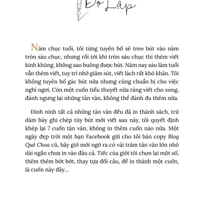 Những tản văn suýt bị bỏ quên của Bọ Lập - Tác giả Nguyễn Quang Lập - đến câu hát cũng hai lần sàng lại