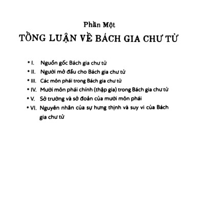 Bách Gia Chư Tử - Các Môn Phái Triết Học Dưới Thời Xuân Thu Chiến Quốc