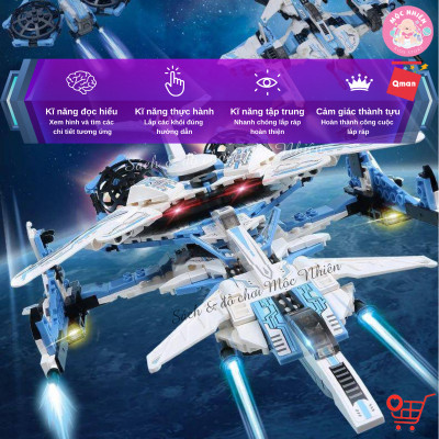 Đồ Chơi Lắp Ráp Xếp Hình Qman 41106 - Biệt Đội Tiên Phong - Máy Bay Chiến Đấu Thiên Hà