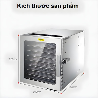Máy sấy thực phẩm chuyên nghiệp dung tích 16.2 lít, 8 khay Thương hiệu Mỹ cao cấp Septree DBC-08A01 - Hàng Nhập Khẩu (BH 1 NĂM)