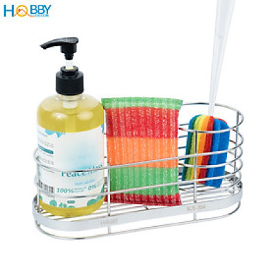 Kệ đựng đồ rửa chén chổi cọ gác bồn inox 304 Hobby home decor KRC13