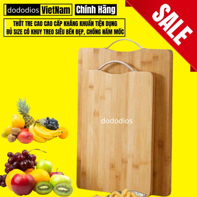Thớt Tre Cao Cao Cấp Kháng Khuẩn Tiện Dụng - Thớt Gỗ Tre Kháng Khuẩn Đủ Size CÓ KHUY TREO Siêu Bền Đẹp, Chống Nấm Mốc - Hàng chính hãng dododios