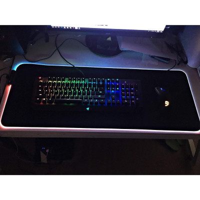 Miếng Lót Chuột Gaming RGB Bo Viền Led Sáng Cỡ Lớn (80 x 30 cm) - Bàn Di Chuột Chơi Game Led Nhiều Màu - Hàng chính hãng / Hàng nhập khẩu