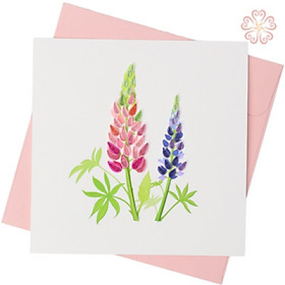 Thiệp giấy xoắn nghệ thuật - 2 ngon cỏ lau