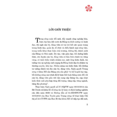 Tài liệu tham khảo bồi dưỡng, cập nhật kiến thức cho cán bộ, đảng viên ở cơ sở (bản in 2024)