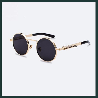 Kính râm Mắt Tròn Thời Trang Ulzzang Hàn Quốc Cao Cấp + Tặng Phụ Kiện
