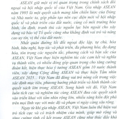 Vai Trò, Vị Thế, Uy Tín Của Việt Nam Trong ASEAN