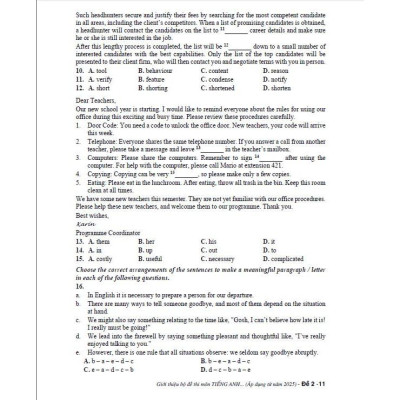 Sách - Giới thiệu bộ đề thi môn tiếng anh tốt nghiệp THPT (theo chương trình GDPT mới - áp dụng từ năm 2025) - HA