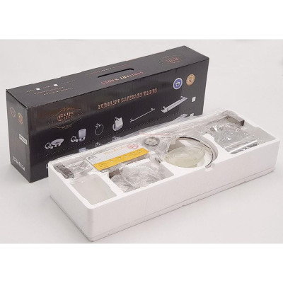 Bộ phụ kiện 6 món bát vuông inox sus 304 cao cấp Eurolife EL-P02