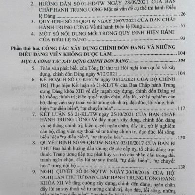 Sách Cẩm Nang Công Tác Đảng Ở Cơ Sở và Quy Định Mới về Kiểm Tra, Giám Sát, Kỷ Luật Đảng - V2534D