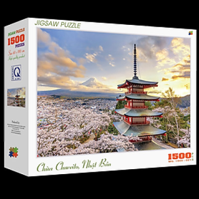 Bộ tranh xếp hình cao cấp 1500 mảnh ghép (60x100cm) – Chùa Chureito, Nhật Bản