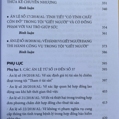  Bình Luận Khoa Học Bản ÁnVà Án Lệ  - Tập 1