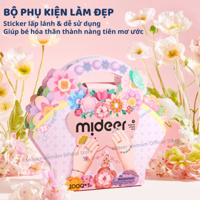 Hình xăm, sticker dán móng tay cho bé gái Mideer Garden Fairy Dress Up Sticker Pack 1000 miếng