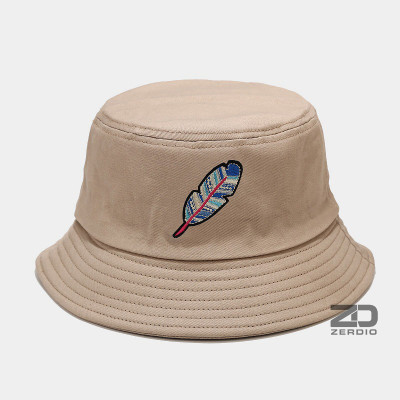 Nón bucket rộng vành thêu họa tiết nổi, cotton cao cấp cho cả nam và nữ