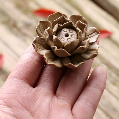 Hoa gốm cắm trầm nặn tay nghệ thuật