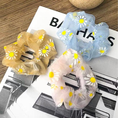 Sét 2 dây buộc tóc in cúc họa mi HD49 giao mầu ngẫu nhiên
