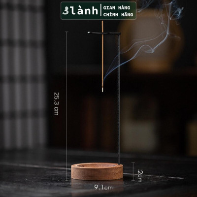 Giá Đỡ Nhang Trầm Hương Bằng Thanh Kim Loại Đế Gỗ Thông Lõm 3 Lành Trang Trí Nhà Cửa Tâm Linh Thờ Cúng Thư Giãn