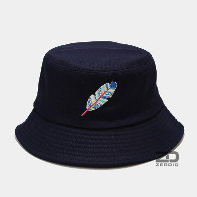 Nón bucket rộng vành thêu họa tiết nổi, cotton cao cấp cho cả nam và nữ