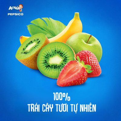 Combo 6 Gói Trái cây nghiền vị táo, chuối, dâu tây và kiwi Agusha 90g/gói dành cho bé từ 6 tháng trở lên