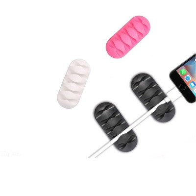 Thanh Silicon 5 Lỗ Kẹp Dán Cố Định Dây Cáp Sạc, Dây Điện, Tai Nghe Sắp Xếp Gọn Gàng Cho Bàn Làm Việc nhiều Màu Lựa Chọn - TakyHome 5679